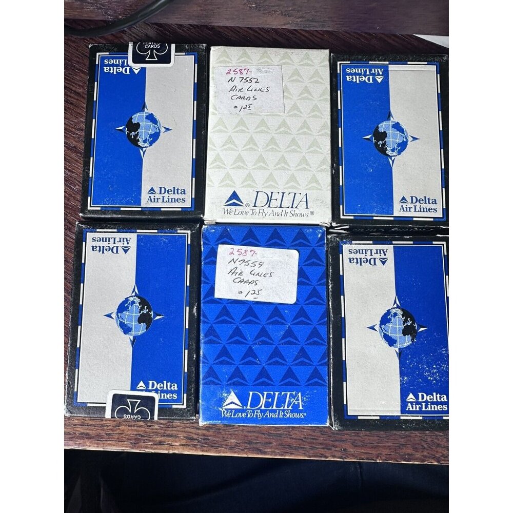 6 DECKS DELTA ‎ AIRLINE ADVERTISING PLAYING CARDS